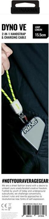 Image du produit Skinarma Universal wrist lanyard 2-in-1 cable Dyno Ve USB-C/USB-C black