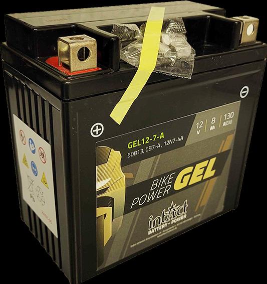Produktbild Intact GEL12-7-A Bike-Power GEL 8Ah Motorradbatterie (DIN 50813) 12N7-4A / YB7-A (12 V, 8 Ah, 130 A)
