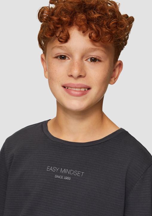 Produktbild s.Oliver T-Shirt Gestreiftes Jerseyshirt mit Print (M)