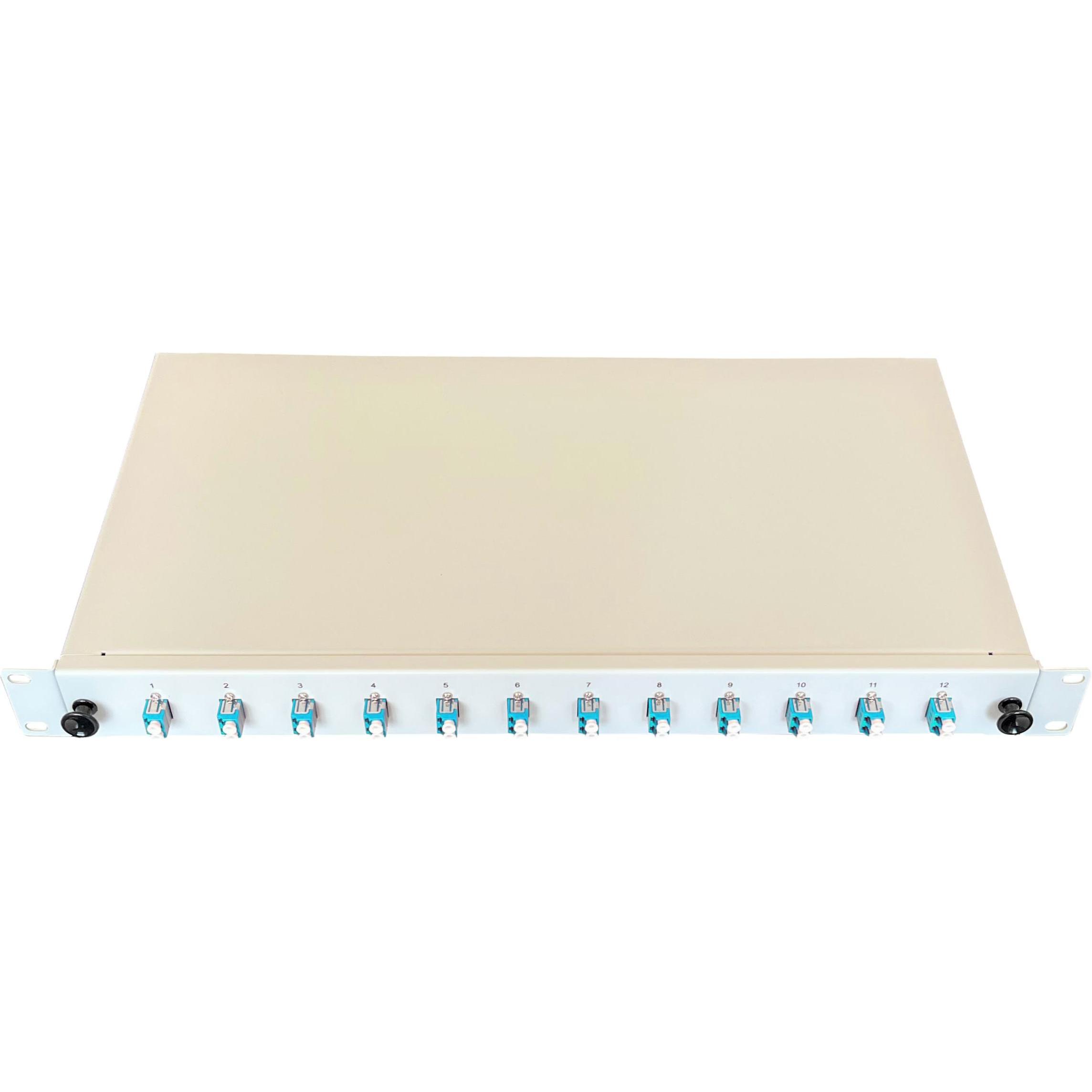 Thumbnail - Paschke Spleissbox/Patchpanel 48,30cm (19") 12xLCd OM3 AQUA 442405-12SA, Server Zubehör, Grau
