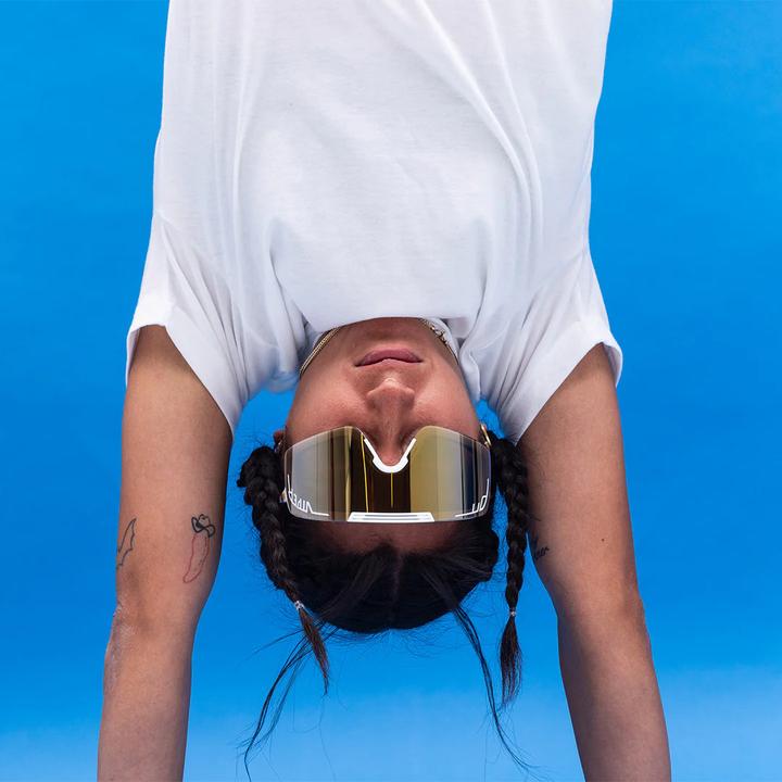 Immagine prodotto Pit Viper Il sintetizzatore Lo specchio d'oro di Miami Nights (Bianco, Marrone)