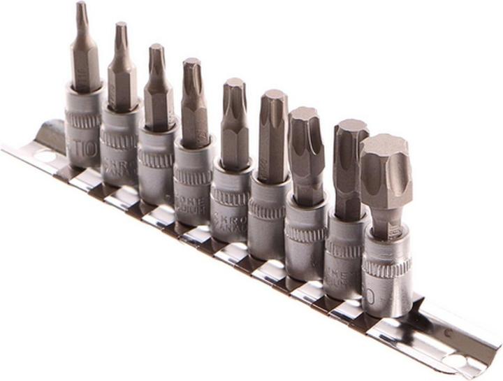 GEKO TORX-Bit-Satz, 9-tlg., 1/4, T10-T60