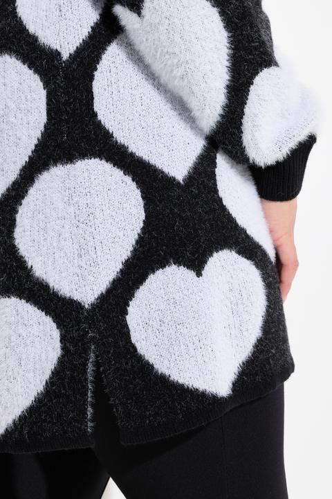 Produktbild Miamoda Pullover, weicher Feinstrick, Herzmuster (56)