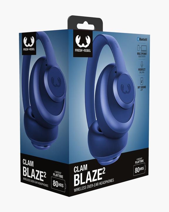 Produktbild Fresh'N Rebel Fresh 'n Rebel Clam Blaze 2 True Blue (ANC, 80 h, Kabellos)