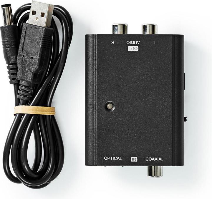 Produktbild Nedis Digital Audio Converter 2-Weg Anschlüsse - Eingang: 1x S / PDIF (RCA) Buchse / 1x TosLink Buch (0.05 m, Optisch)