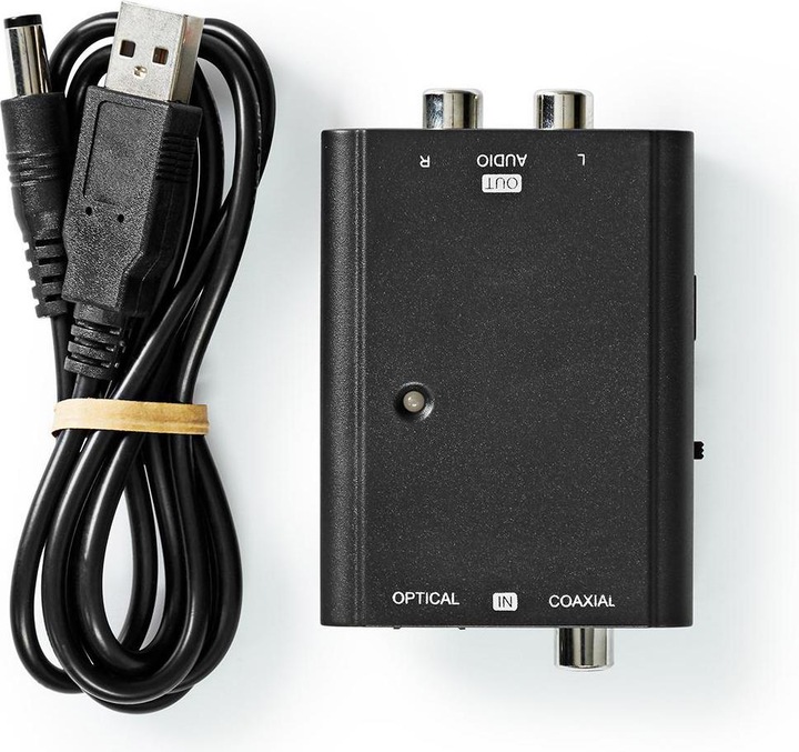 Immagine prodotto Nedis Connessioni a 2 vie del convertitore audio digitale - Ingresso: 1x S / PDIF (RCA) jack / 1x TosLink (0.05 m, Ottico)