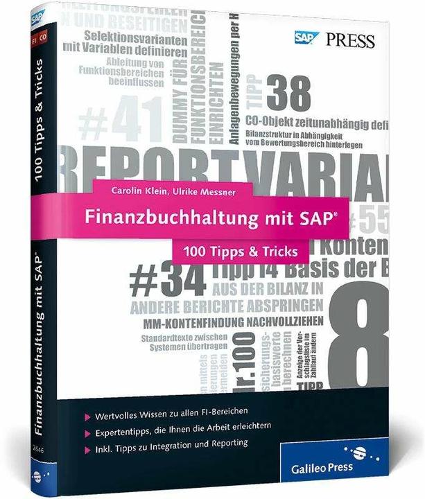 Immagine prodotto Finanzbuchhaltung mit SAP - 100 Tipps & Tricks (Tedesco, Carolin Klein, Ulrike Messner, 2014)