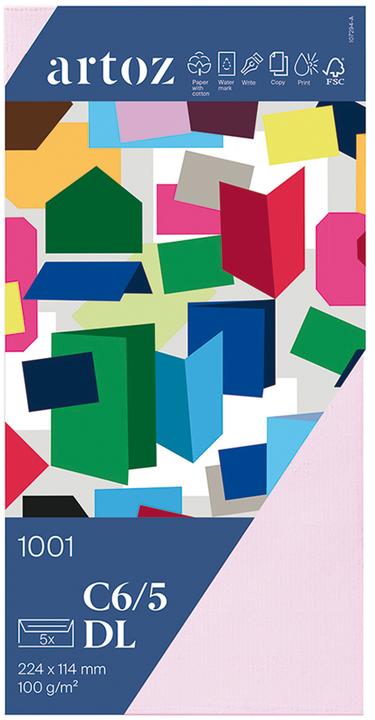 Actual product image Artoz Envelopes 1001 cherry blossom 5 pcs. (C6/5, 5x)