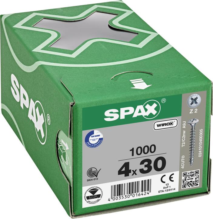 Actual product image Spax Multi-Lenticular Head Brake Fins Z2 Fully Threaded Wirox (1000 Screws per piece)