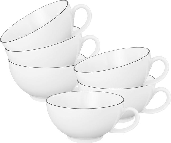 Seltmann Lido Black Line Teetassen (200 ml, 6x)