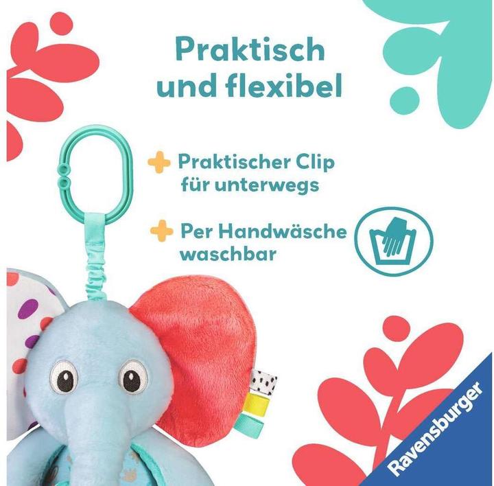 Image du produit Ravensburger 4855 play+ explorer elephant, peluche avec de nombreux effets ludiques, pour la maison et le