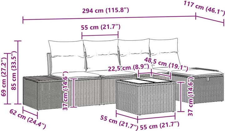 Produktbild vidaXL Garten-Sofa