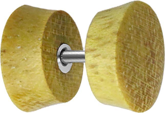 Produktbild Star Piercing Fake Plug aus Jackfruit Holz (ohne Messing, Organisch)