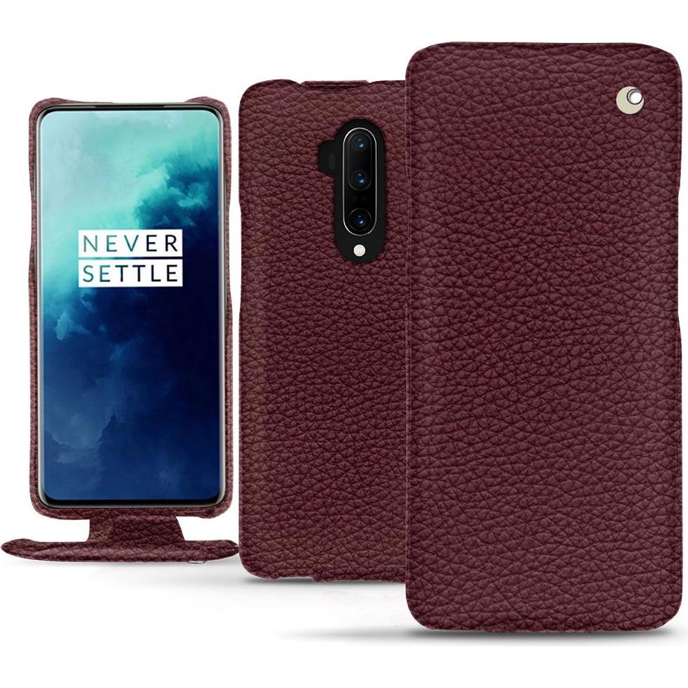Noreve Lederschutzhülle vertikal (OnePlus 7T Pro), Smartphone Hülle, Violett