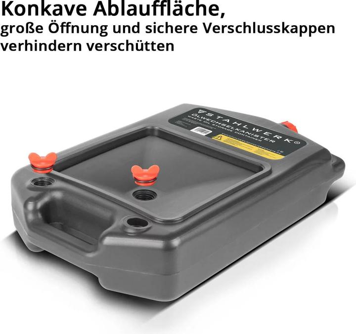 Produktbild Stahlwerk Ölwechselkanister 10 L Ölwechselwanne tragbare Ölauffangwanne