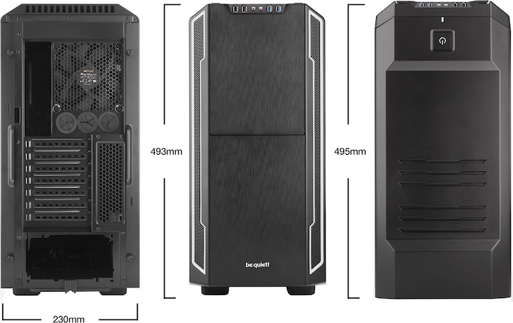 Produktbild be quiet! Silent Base 600 Silver Window (ATX, mATX, Mini-ITX)