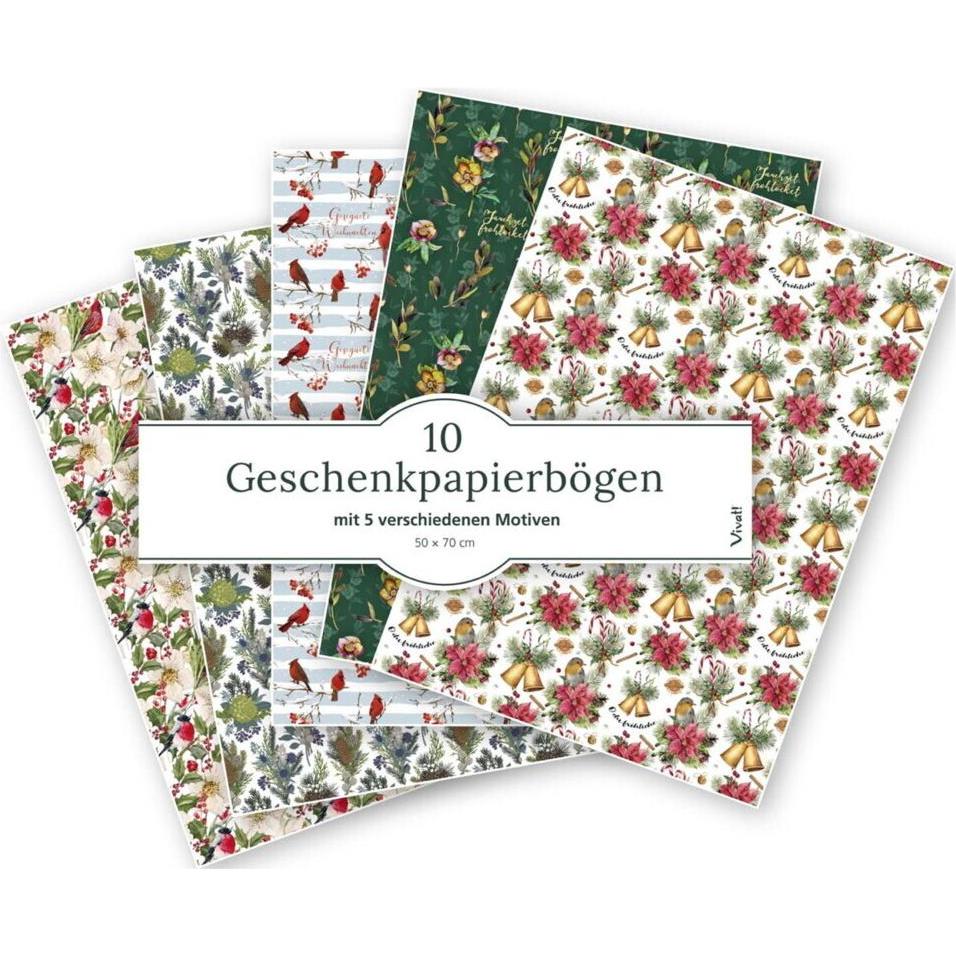 St. Benno, Geschenkverpackung, Geschenkpapier »Gesegnete Weihnachten« (Geschenkpapier, 10 x)