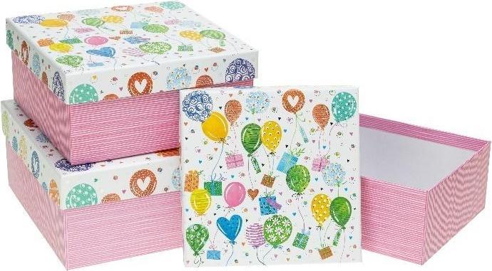 Actual product image Rozette Kinder-Geschenkbox mit 3 Rosettenballons (3x)