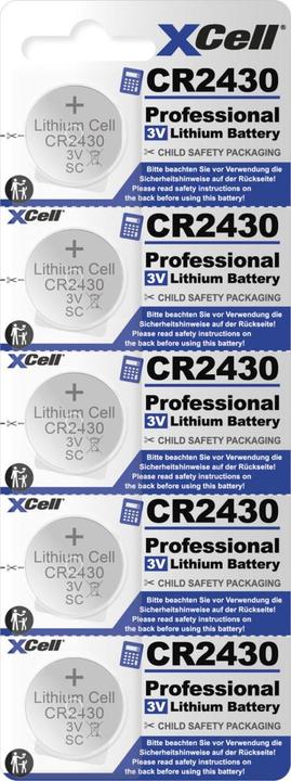Produktbild Hückmann Knopfzelle Lithium 3V (5 Stk., CR2430, 290 mAh)