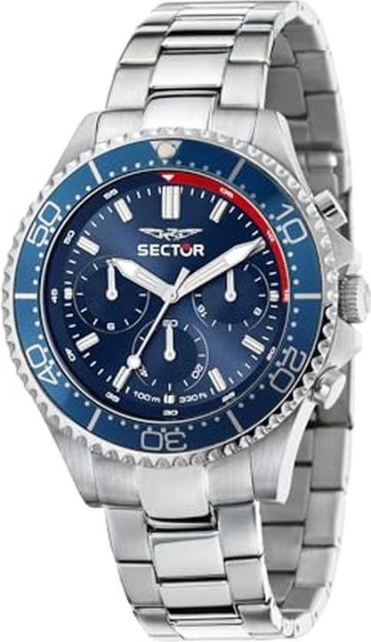 Sector Limited Edition Multifunctional Quartz Watch with Metal Band and Safety Clasp (43 mm)