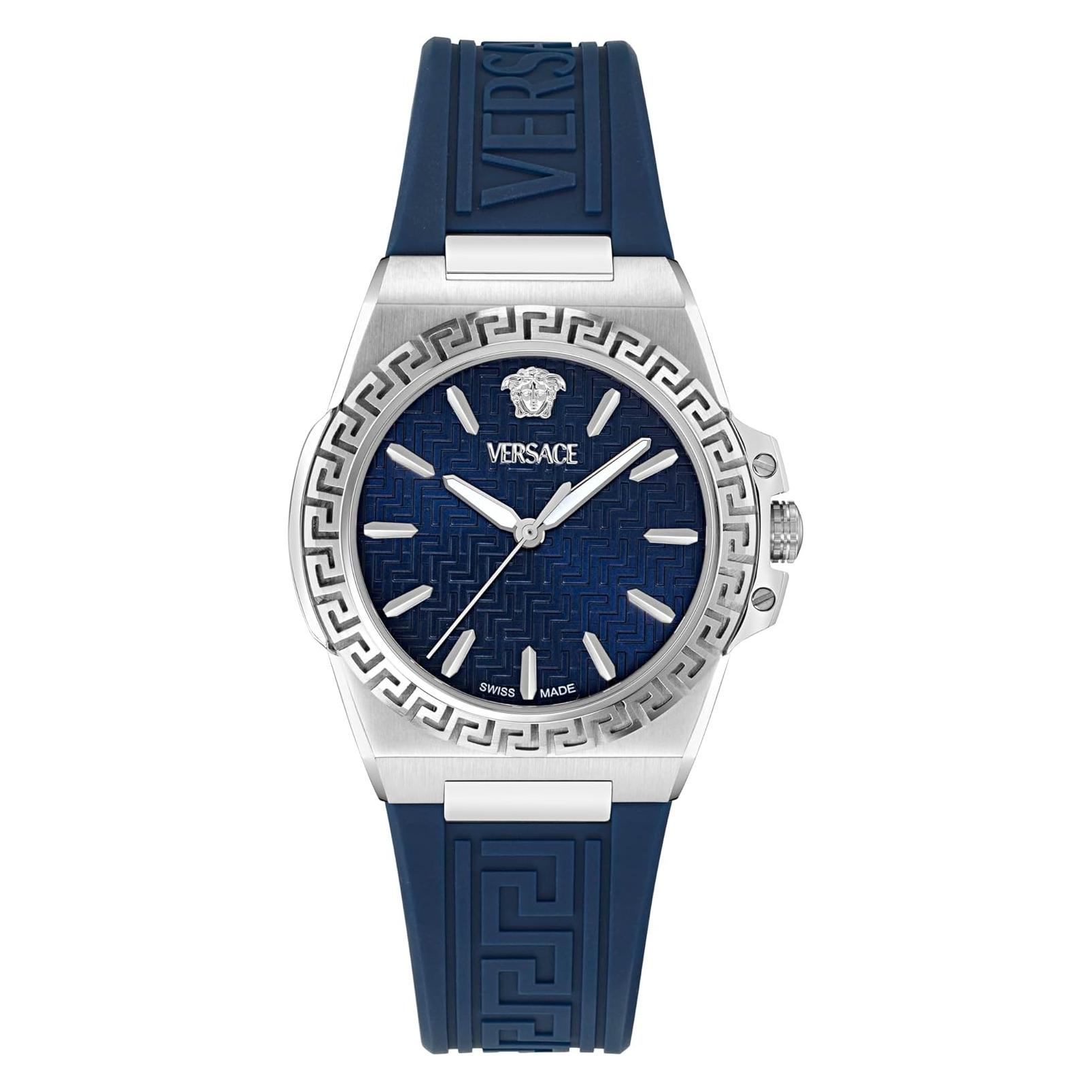 Versace, Armbanduhr, VE0D00125, Blau, (Analoguhr, 38 mm)