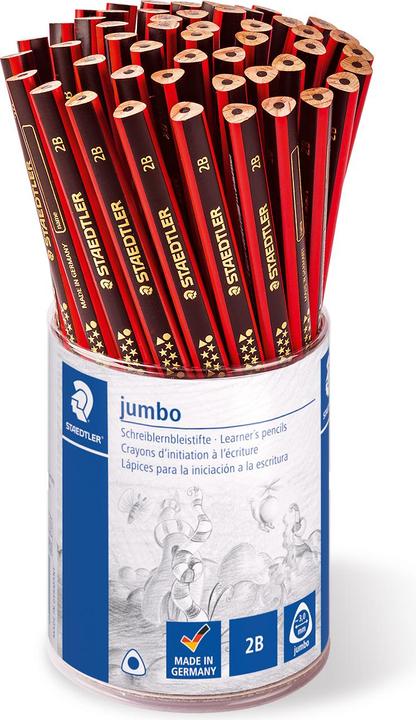 Immagine prodotto Staedtler jumbo 1285 Espositore da banco per matite didattiche, 50 pezzi, 2B (3 mm, 2B, 50 x)