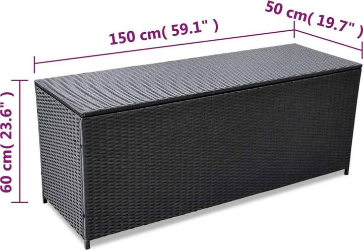 Actual product image vidaXL Garten-Aufbewahrungsbox