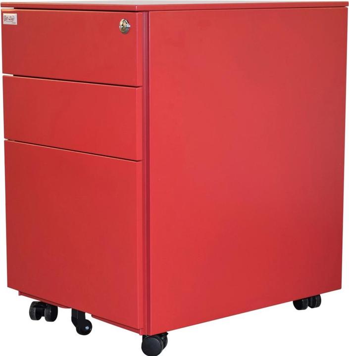 Image du produit Jet-Line Caisson roulant en rouge Armoire roulante Caisson de bureau