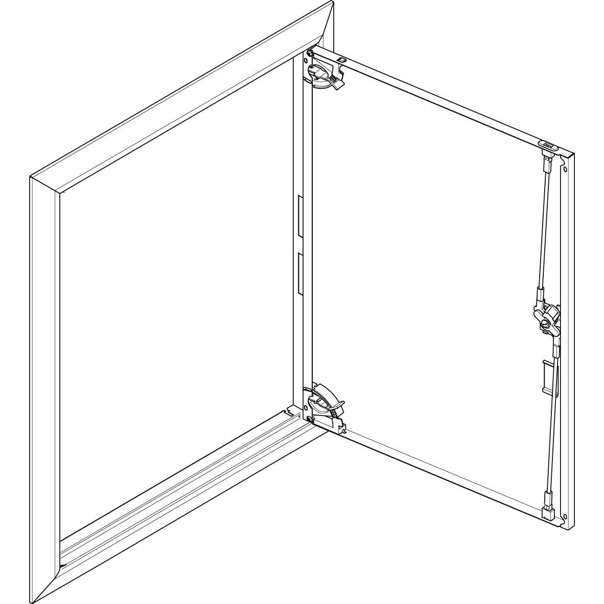 ABN, Verteilerschrank Zubehör, ESPRO Blendrahmen mit Volltüre GBRU25T f. UP-Flachverteiler 2x5reihig