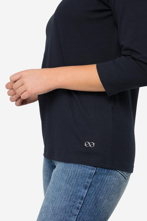Actual product image Laurasøn OEKO-TEX Made basic V-neck 3/4-sleeve shirt (S)