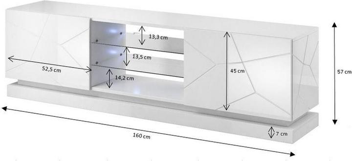 Actual product image Cama QIU 160 TV Stand & Entertainment Center 4 Shelves