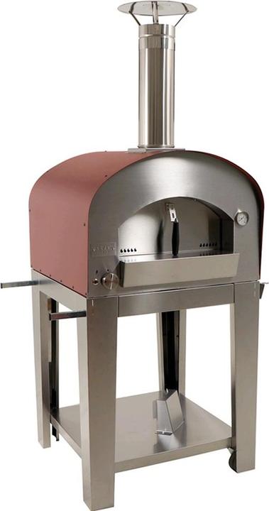 Seven Italy Persefone Four à gaz d'extérieur avec chariotRouge (Four à pizza à gaz)