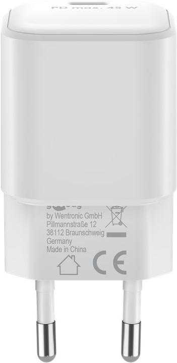 Actual product image Goobay USB C Nano Quick Charger with GaN technology (45 W)