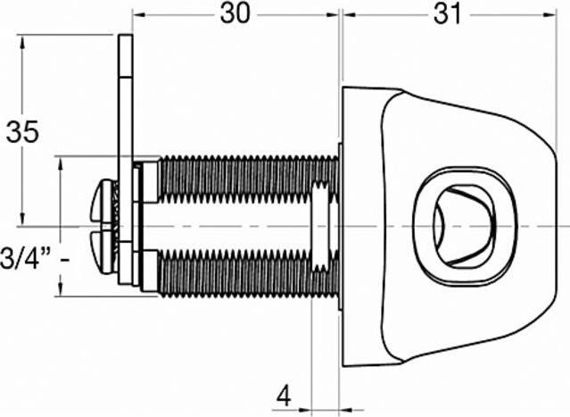 Image du produit Serrure à came à rotor pour cadenas