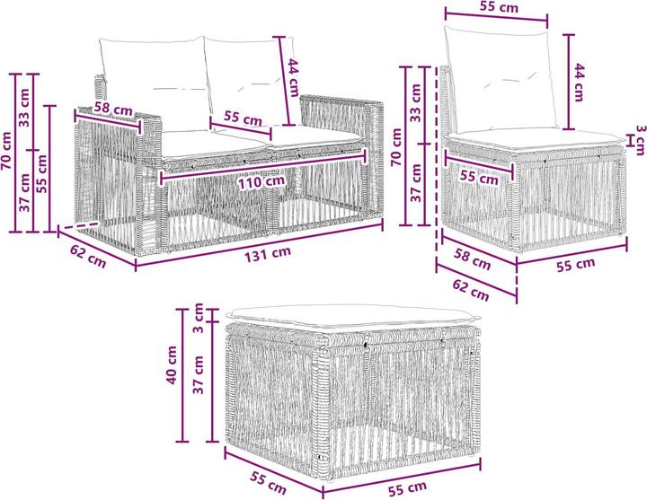 Produktbild vidaXL Garten-Sofa