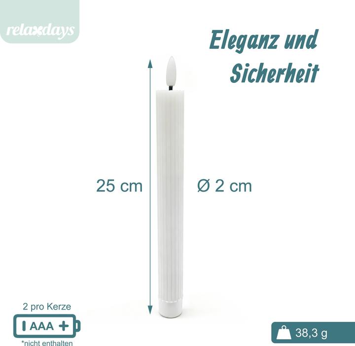 Productafbeelding Relaxdays 2x LED-Stabkerzen (2x)