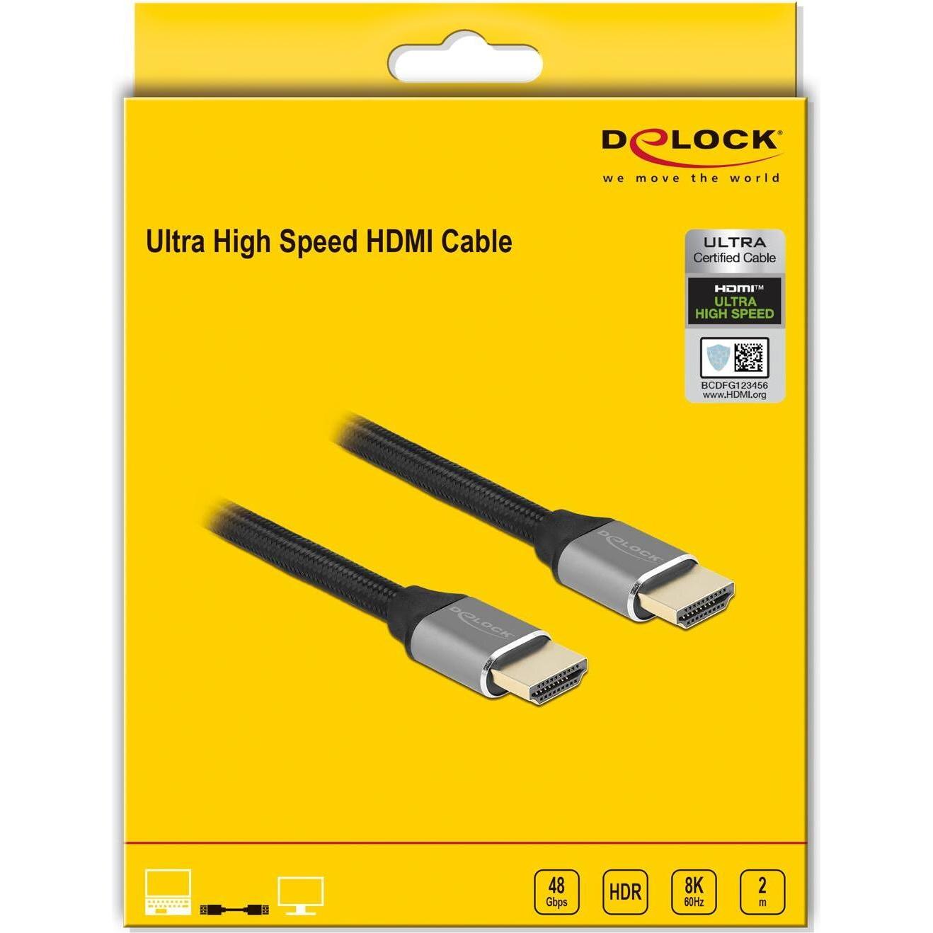 Thumbnail - Delock HDMI (Typ A) – HDMI (Typ A) (2 m, HDMI), Video Kabel