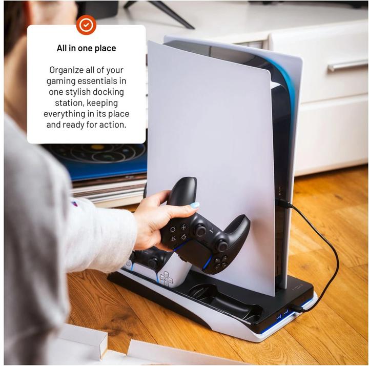 Actual product image Fixed Multifunctional Station for PS5, black and white (PS5)