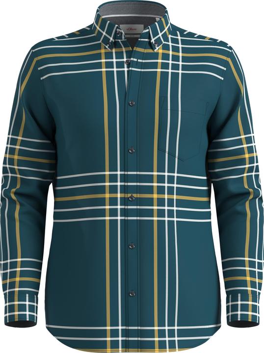 Produktbild s.Oliver Hemd Slim: Karohemd aus Baumwollstretch (S)