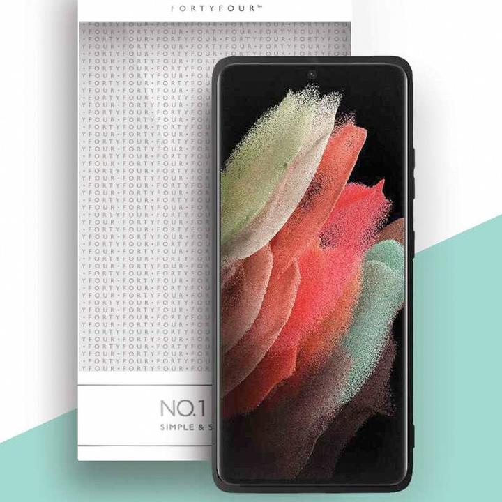 Immagine prodotto Case FortyFour Coperchio in silicone No.1 nero (Samsung Galaxy S21 Ultra)