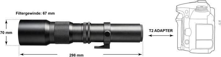 Immagine prodotto Walimex 500/8.0 DSLR Pentax K (Pentax K, APS-C / DX, Full frame)