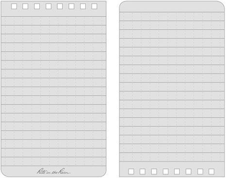 Image du produit Rite in the Rain Carnet de notes tout temps Universal OR35 (7.6 x 12.7 cm, Quadrillé, Couverture rigide)