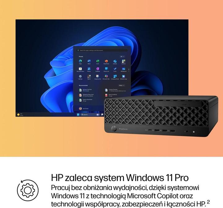 Actual product image HP ProDesk 4 SFF G1i Desktop AI PC (512 GB, 16 GB, Intel Core Ultra 5 225)