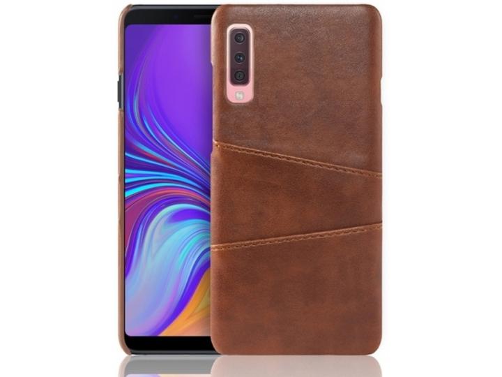 Produktbild Screenguard Samsung Galaxy A50 CardCaddy Leder Backcase mit Kartenfächern (Samsung Galaxy A50)