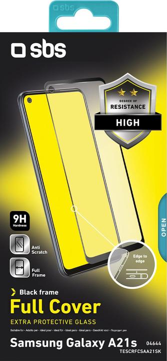 Productafbeelding SBS Glass Screen Protector Full Cover Samsung Galaxy A21s, zwart (6 Pcs., Samsung Galaxy A21)