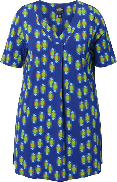 Actual product image Ulla Popken Geometric Print Short Sleeve Slinky Tunic (50, 52)