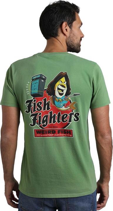 Actual product image Weird Fish Mens Fish Fighters Back Print T-Shirt (S)
