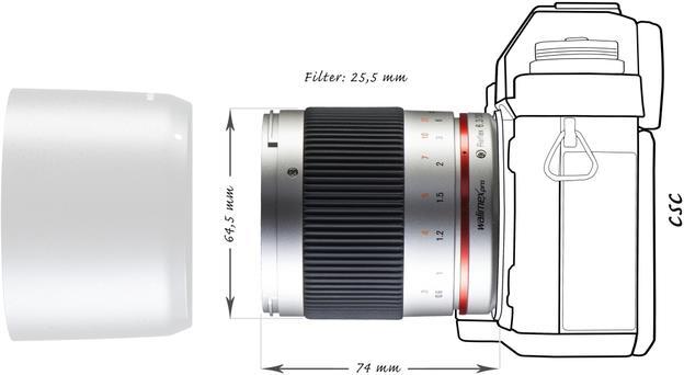 Produktbild Walimex 300/6,3 APS-C Spiegel MFT silber (Four Thirds, APS-C / DX)