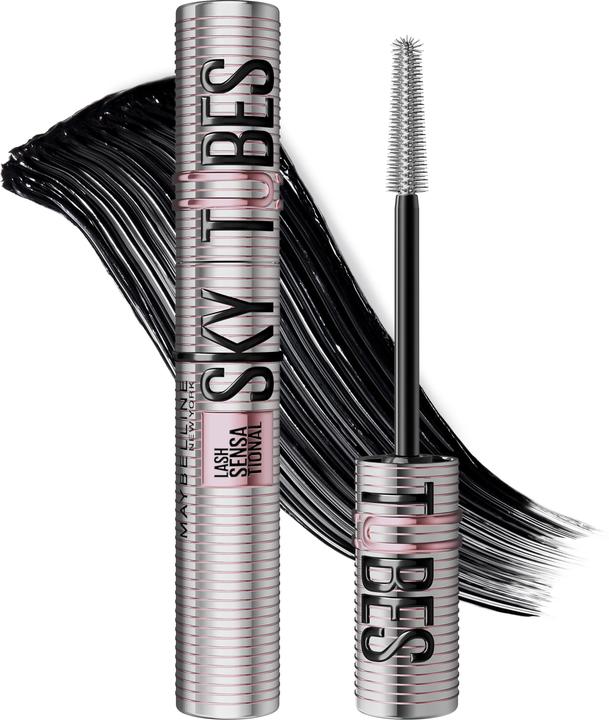 Actual product image Maybelline New York Lash Sensational Sky Tubes Tubing (Very Black Waterproof)