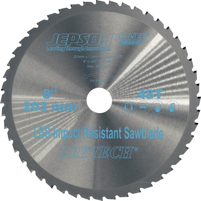 Actual product image Jepson Drytech carbide saw blade LBS shock-resistant d 203 mm / 48T for steel (thin...